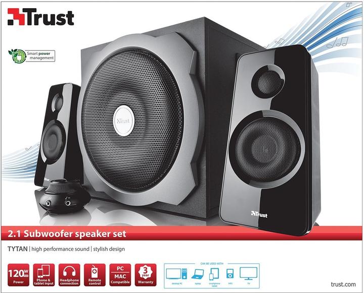 Produktbild Trust Sprecher||P.M.P.O. 120 Watt|Schwarz|19019