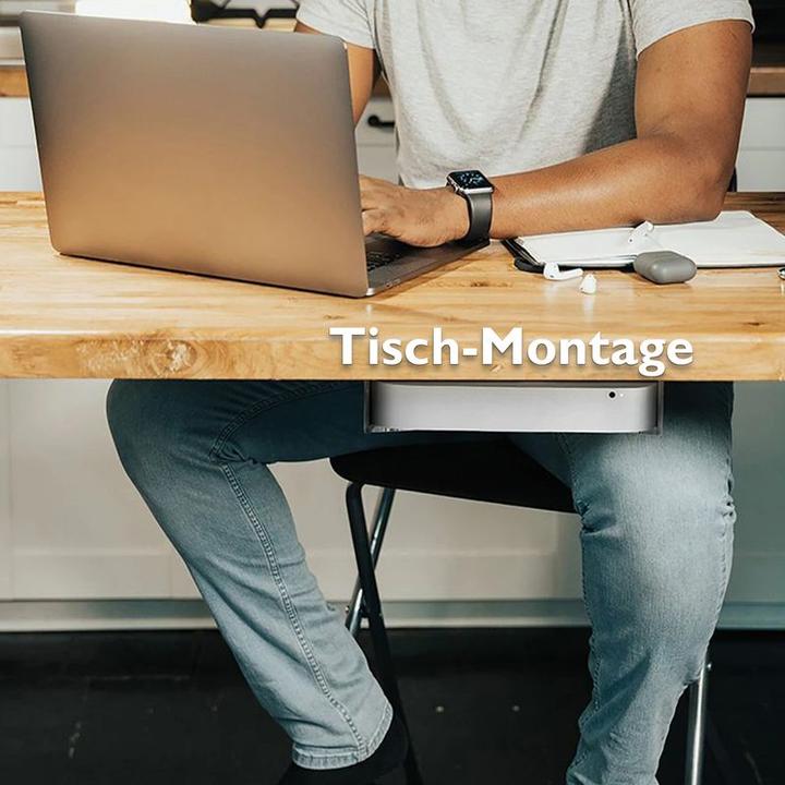 Produktbild Hermex Mac Mini Halterung Halter Ständer Aufhänger Mount Befestigung