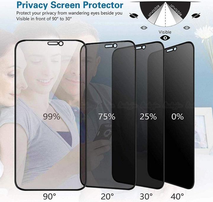 Produktbild PhoneLook Privacy Anti-Spy Tempered Glass Bildschirm Schutzglas mit Blickschutz (1 Stück, Apple iPhone 12 Pro Max)