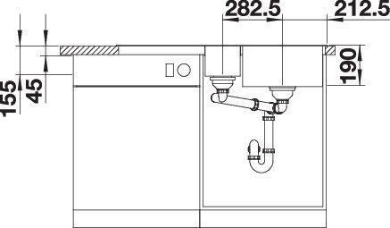 Actual product image Blanco Collectis 6 S (Top-mounted sink, 100 cm, 51 cm)