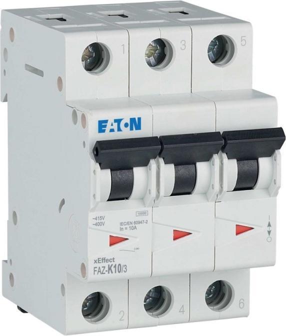 Image du produit Eaton MOE FAZ-K10/3 Interrupteur LS K-Char 10A, 3p