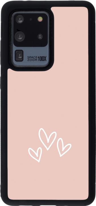 Image du produit PhoneLook Coque Silicone rigide noir Valentine 2023 three minimalist hearts (Samsung Galaxy S20 Ultra)