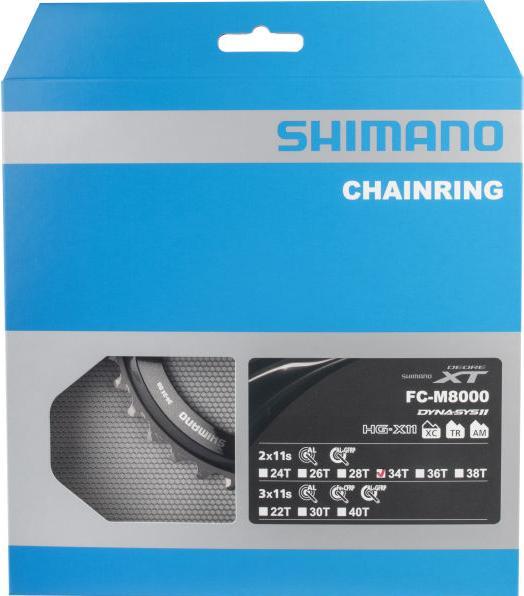 Actual product image Shimano Deore XT FC-M8000 chainring 2-speed (34)
