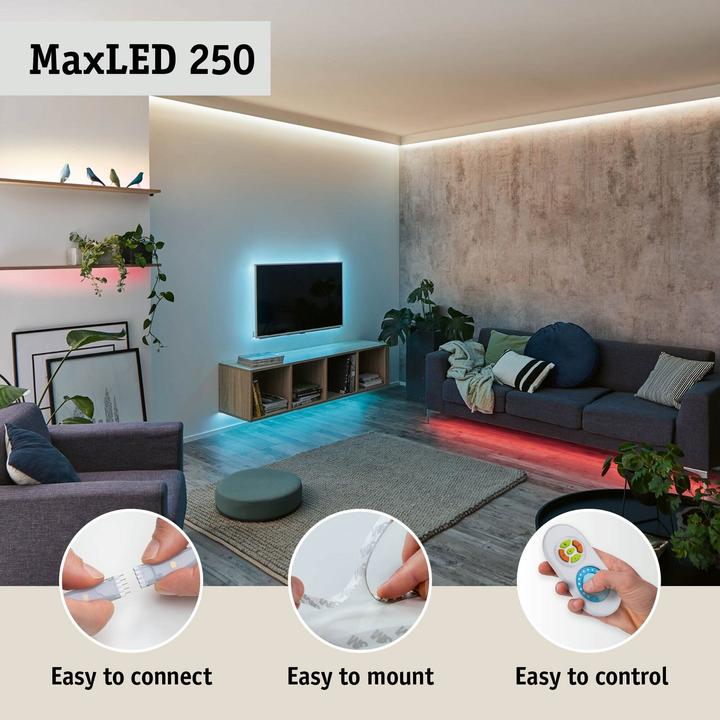 Immagine prodotto Paulmann Set di strisce MaxLED 250 (Bianco caldo, 150 cm, Interno)