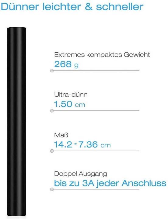 Image du produit Poweradd bank (batterie supplémentaire) 4GS 12000mAh (12000 mAh, 44.40 Wh)