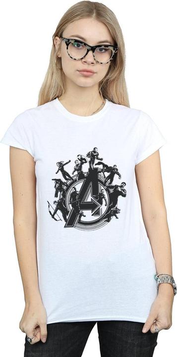 Actual product image Womens/Ladies Avengers Endgame Hero Circle Cotton T-Shirt (S)