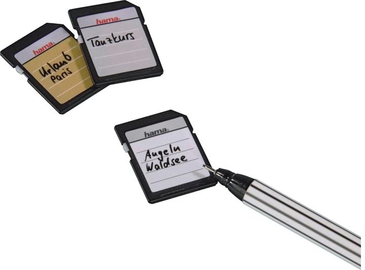 Actual product image Hama Memory card labels SD/MMC 18 pieces bw/ws