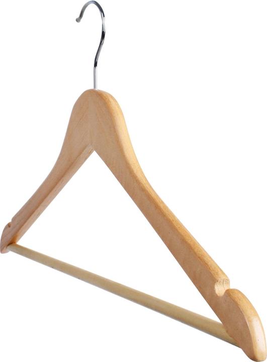 Actual product image Jago Clothes hanger wood 100 pieces nature (100 x)