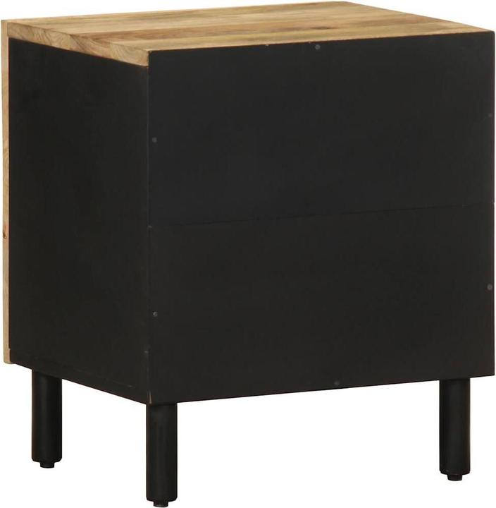 Produktbild VidaXL Nachttisch Nachtschrank Nachtkommode Nachtkonsole 2 Stk. Raues Mangoholz (40 x 33.5 x 46 cm)