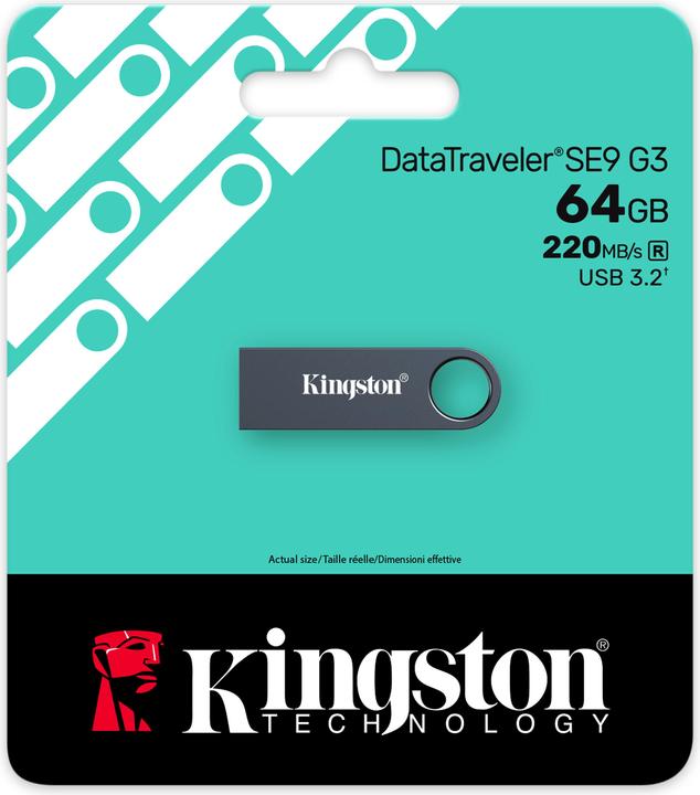 Image du produit Kingston DataTraveler SE9 G3 (64 Go, USB 3.2)