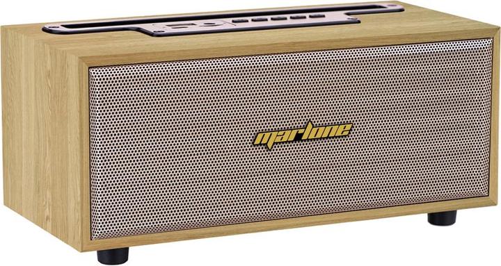 Actual product image Marlone Portable Bluetooth speaker 5.0 Chicago 8W made of beech wood (5 h, Rechargeable battery operated)