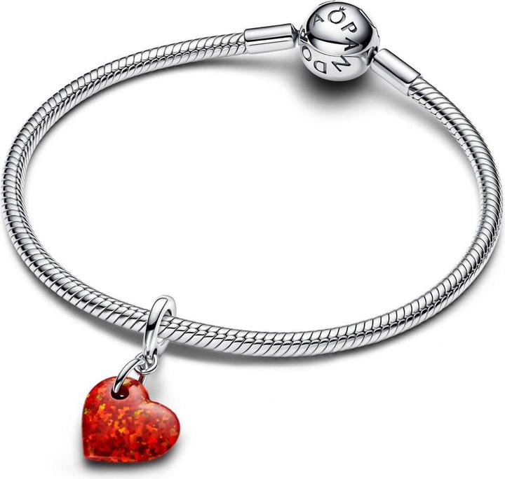 Actual product image Pandora Opalescent Red Heart Dangle Charm (Sterling silver 925)
