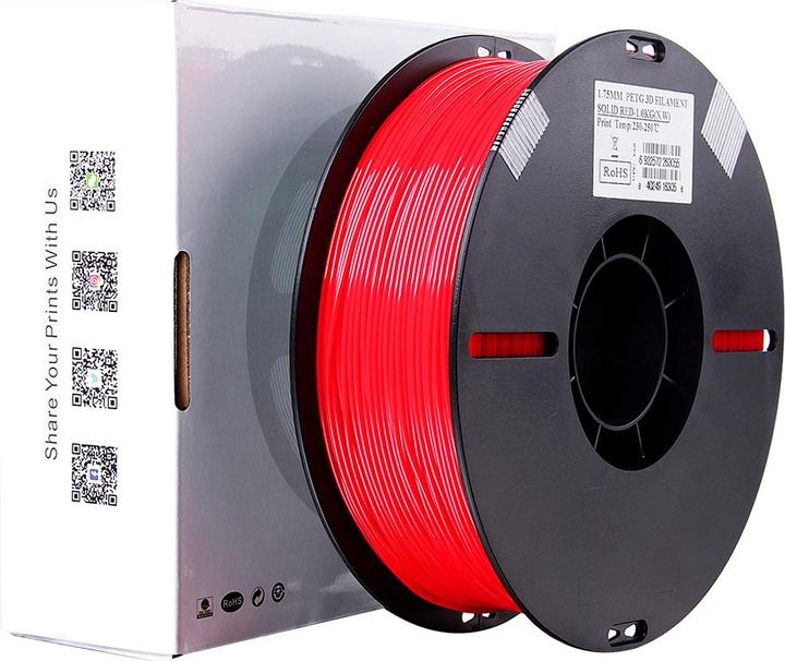 Image du produit eSUN PETG 1,75mm Solid Red 1kg Filament 3D (PETG, 1.75 mm, 1000 g, Rouge)