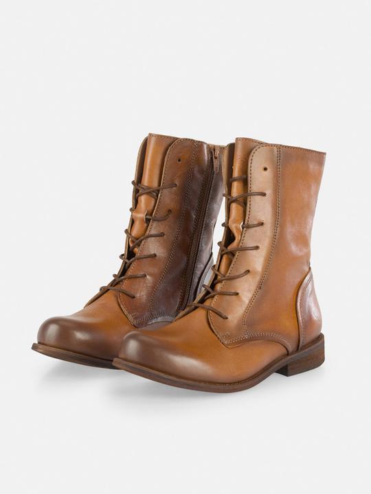 Produktbild Felmini Wide Fit W103 Schnürstiefel aus echtem Leder, mit Innenreissverschluss und niedrigem Absatz. (41)