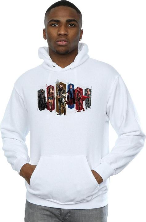 Immagine prodotto Justice League Movie Team Hexagons Felpa con Cappuccio Uomo (M)