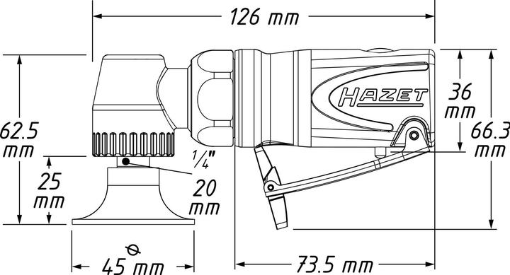 Produktbild HAZET 9033M-11 Mini-Tellerschleifer (Exzenterschleifer, 224 W)