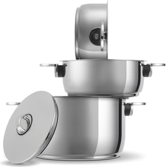 Actual product image Kuhn Rikon Per serving casserole (22 cm, Pan set + pot set, Stainless steel)