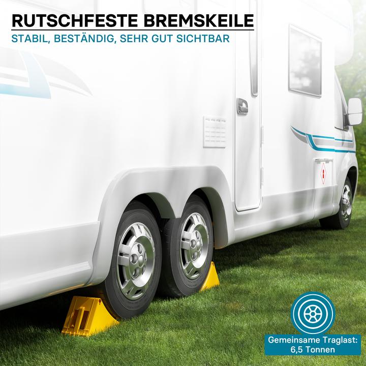 Produktbild Wiltec Unterlegkeile LKW 6,5t Bremskeil Anhänger Hemmschuhe Anhängerkeil