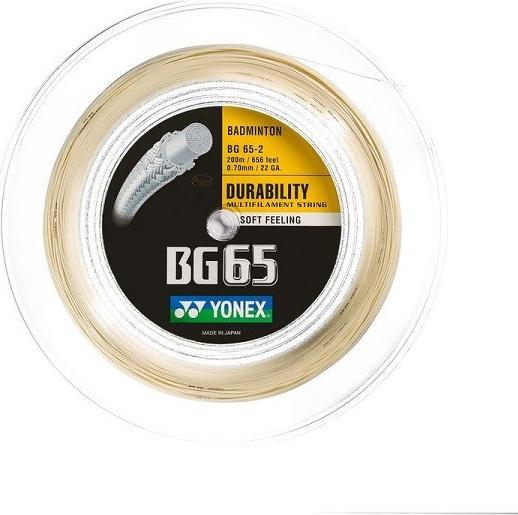 Actual product image Yonex BG 65 Badminton 200m string roll