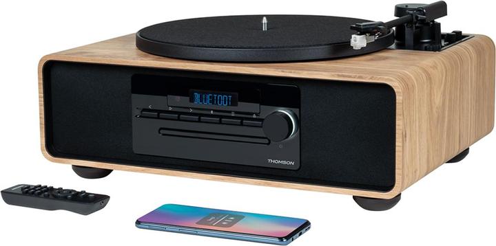 Productafbeelding Bigben MIC300TT bw/hout Microsysteem 60W,schijf 33/45 toeren,FM,BT,CD,USB (Bluetooth, 1x 60 W)