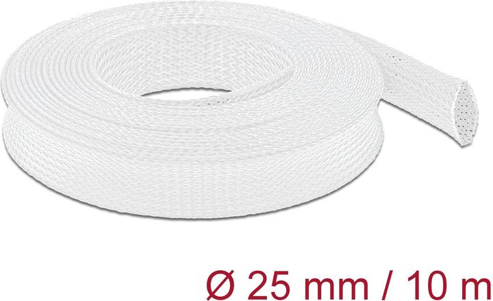 Productafbeelding Delock Gevlochten kous uitbreidbaar 10 m x 25 mm wit (Kabeldoorvoer, 1000 cm)