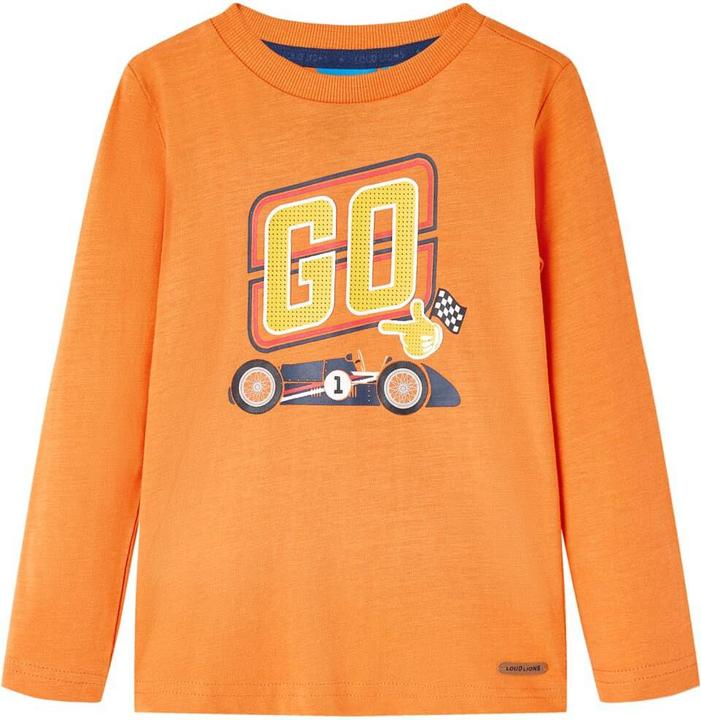 Image du produit VidaXL T-shirt manches longues enfant orange foncé 92,Matière : 100 (92)