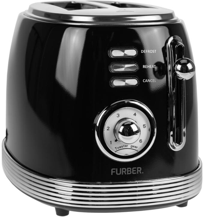 Furber Toaster Brando Schwarz glanz