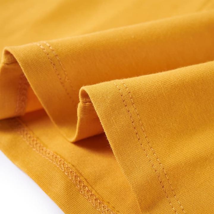 Image du produit VidaXL T-shirt manches longues enfant ocre foncé 104,Matériau : 95 (104)