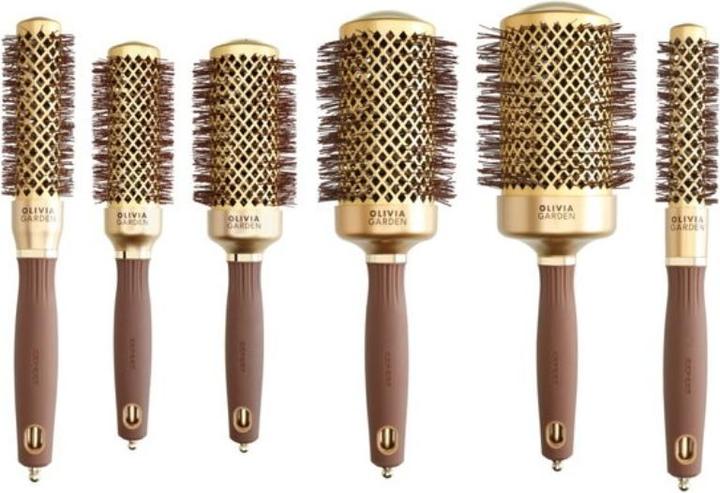 Immagine prodotto Olivia Garden OLIVIA GARDEN Expert Blowout Shine szczotka do modelowania i suszenia włosów Złoto Brązowa 65mm