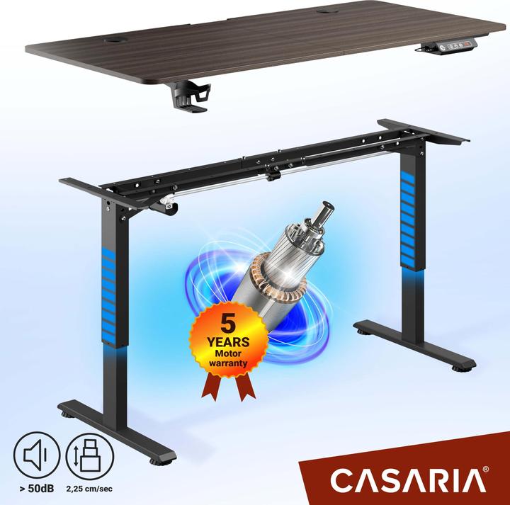 Image du produit Casaria Bureau réglable en hauteur (140 x 60 x 118 cm)