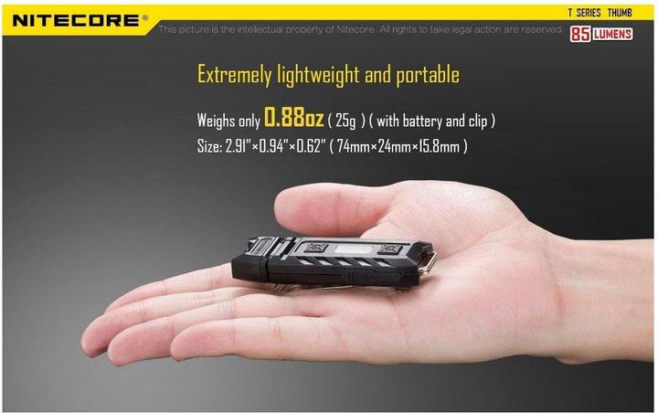 Produktbild Nitecore Thumb (7.40 cm, 85 lm)