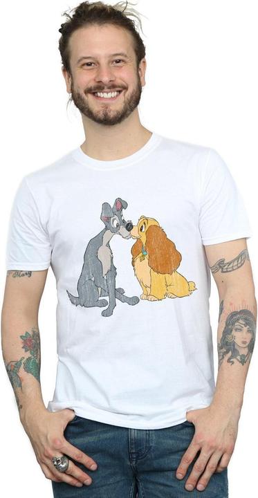 Produktbild Disney Lady And The Tramp Distressed Kiss TShirt (3XL)