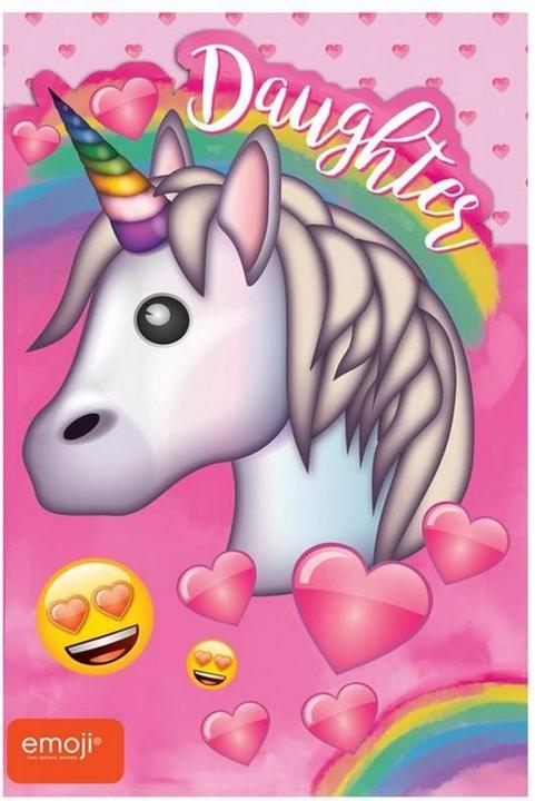 Immagine prodotto Emoji Biglietto di auguri per la figlia unicorno (1 pz.)