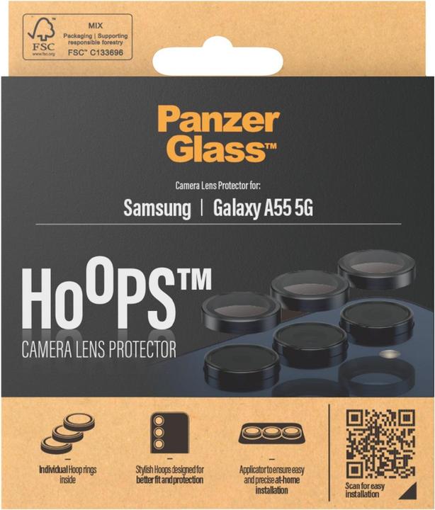 Immagine prodotto PanzerGlass Hoops Camera Lens Protector (1 Pezzo/i, Samsung Galaxy A55)