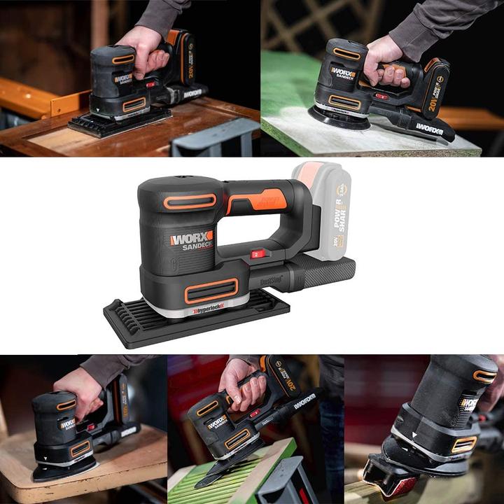 Immagine prodotto Worx Levigatrice multifunzione WX820.9 20V a batteria (Multisander)