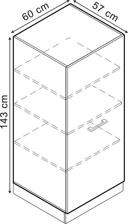 Actual product image Vicco Vorratsschrank R-Line (60 x 57.5 x 143 cm)