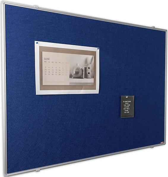 Actual product image eurokraft basic pin board, fabric covering, blue, WxH 1200 x 900 mm. (Bulletin board, 1200 x 900 mm)