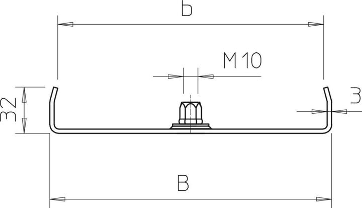 Immagine prodotto OBO Bettermann Sospensione centrale per vassoio portacavi B200mm, 6358692 (20 cm)