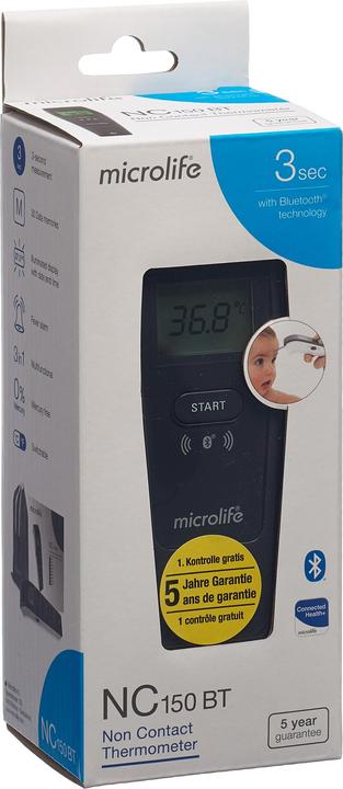 Actual product image Microlife non-contact Bluethoot Fieberthermometer NC150 (Forehead, Non-contact)