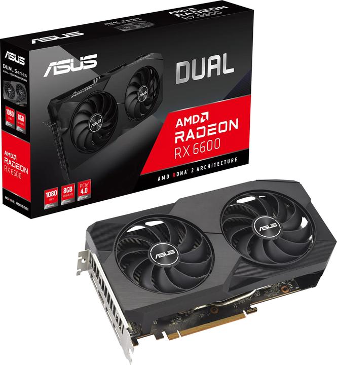 Immagine prodotto ASUS DUAL-RX6600-8G-V2,HDMI,DP,attivo (8 GB)