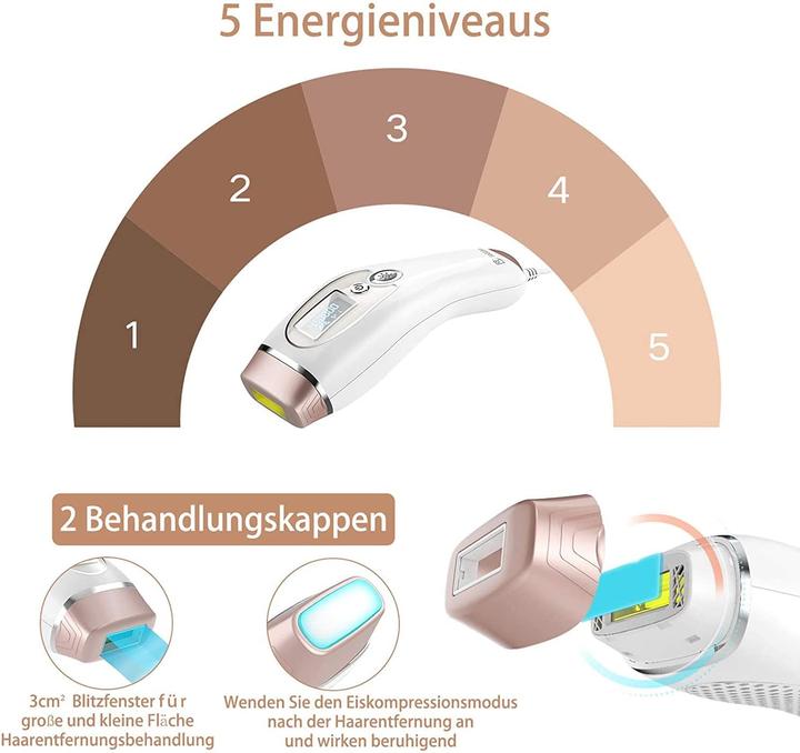 Actual product image Love Dock IPL Laser Hair Removal Device with Ice Cooling Function