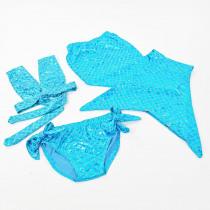 Immagine prodotto Kögler Costume da bagno sirena con pinna per bambina, blu (130 B)