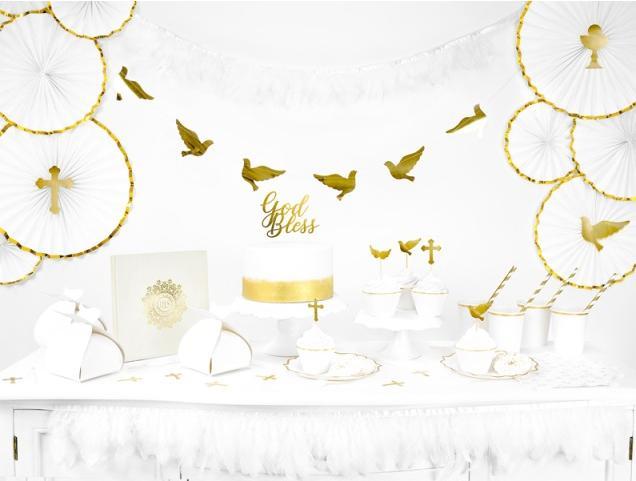 Produktbild Partydeco Gestreifte Strohhalme Gold (10 x)