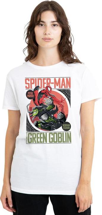 Actual product image Spiderman Unisex Adult Vs Green Goblin T-Shirt (XL)