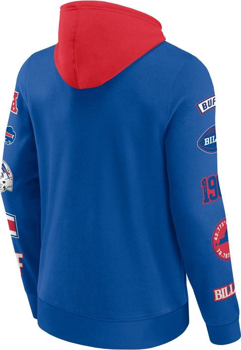 Immagine prodotto Fanatics Felpa con cappuccio con stampa sulle maniche Buffalo Bills NFL - XL (XL)