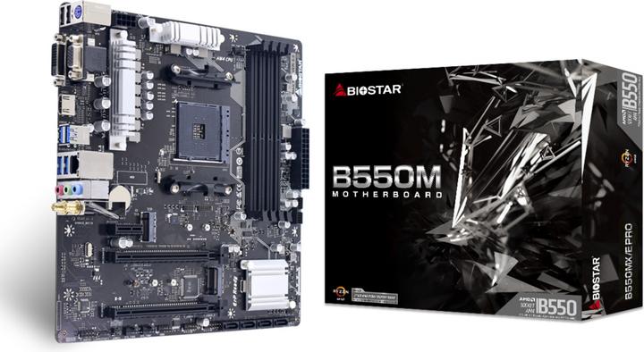 Image du produit Biostar MB B550MX/E Pro B550,AM4,mATX,AMD (AM4, AMD B550, mATX)