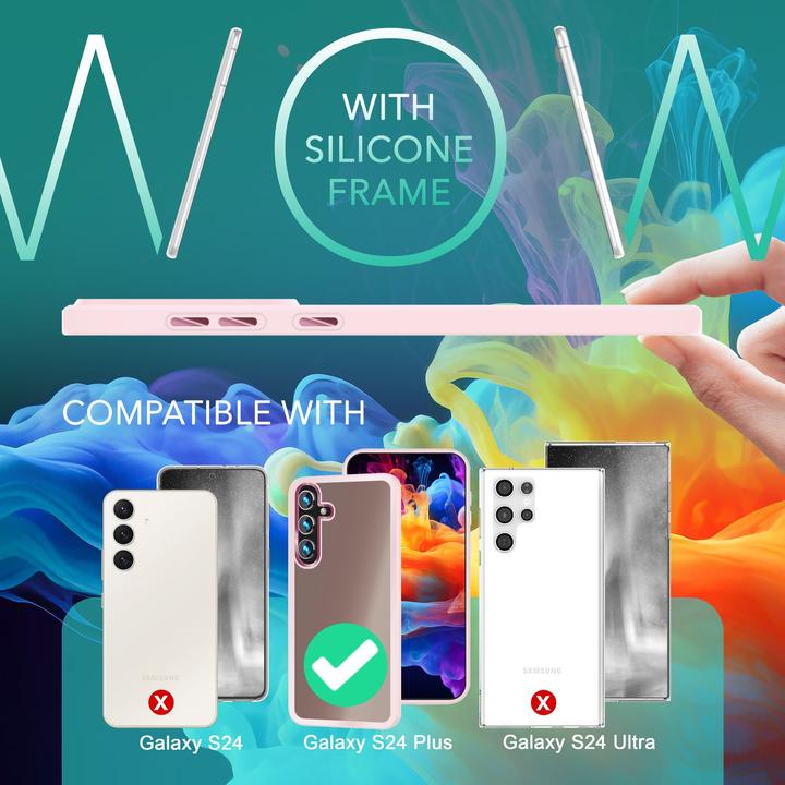 Actual product image Nalia Semi-transparent hybrid cover with protective frame (Samsung Galaxy S24+)