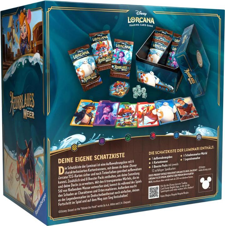 Image du produit Disney Lorcana : Mer d'Azur - Coffre aux trésors de Luminari -D- (Allemand, Affichage du booster)
