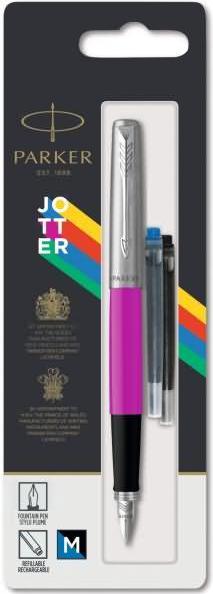 Parker Füller JOTTER Originals C.C. M Bl/SW (Edelstahl, Magenta, 1 x)