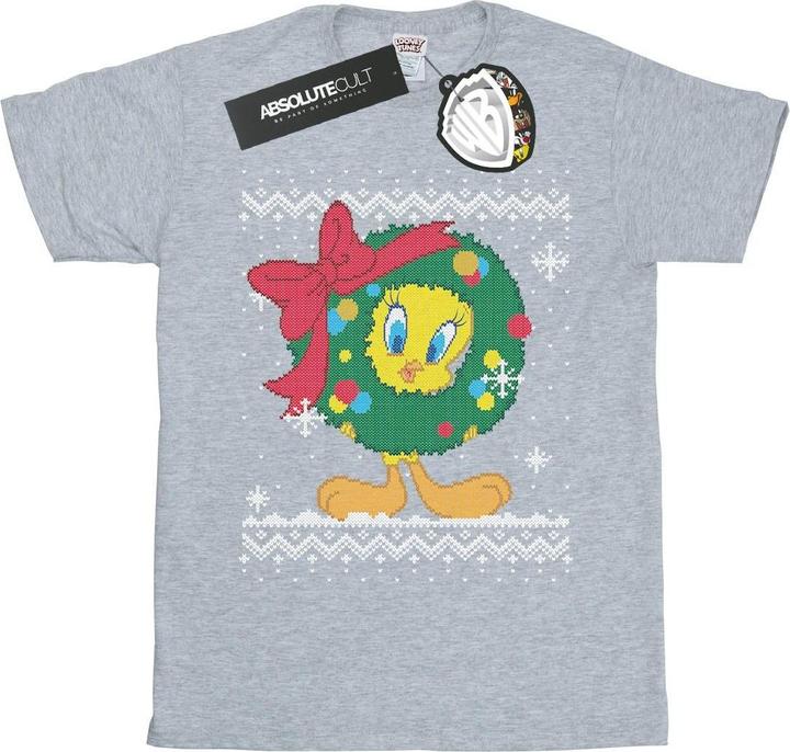 Immagine prodotto Looney Tunes Tweety Pie Christmas Fair Isle Maglietta Ampia Donna (L)